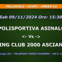 Anno 2024-2025 - PALLAVOLO - U14FC - UNDER 14 - ASD POLISPORTIVA ASINALONGA - Vs - SPORTING CLUB 2000 ASCIANO (SU) - Sab 09/11/2024 Ore 15:30