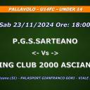 Anno 2024-2025 - PALLAVOLO - U14FC - UNDER 14 - P.G.S.SARTEANO - Vs - SPORTING CLUB 2000 ASCIANO (SU) - Sab 23/11/2024 Ore 18:00