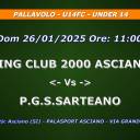 Anno 2024-2025 - PALLAVOLO - U14FC - UNDER 14 - SPORTING CLUB 2000 ASCIANO (SU) - Vs - P.G.S.SARTEANO - Dom 26/01/2025 Ore 11:00