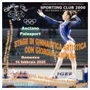 Anno 2024-2025 - STAGE DI GINNASTICA ARTISTICA CON GIORGIA CAMPANA - Palasport Asciano - 16 febbraio 2025