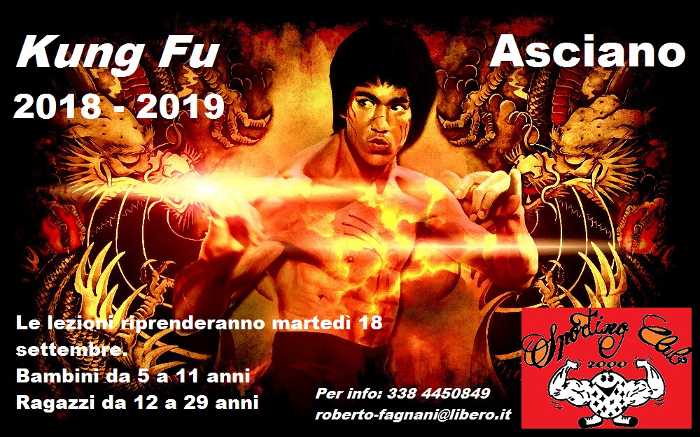 Volantino provvisorio Kung Fu Asciano 2018 2019