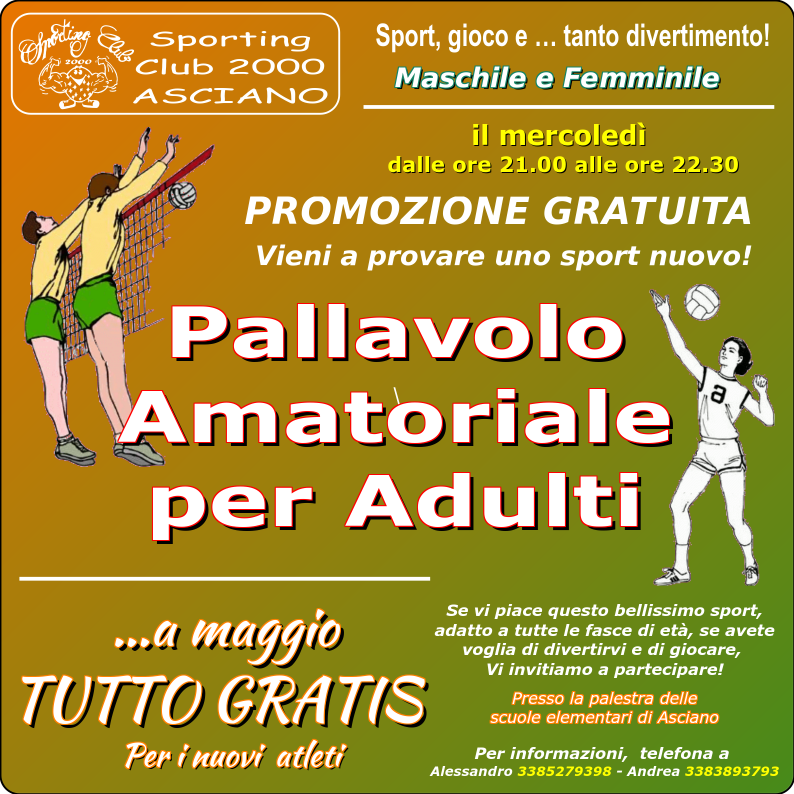 PallavoloAmatoriale PromozioneGratuita ViAspettiamo Aprile2024