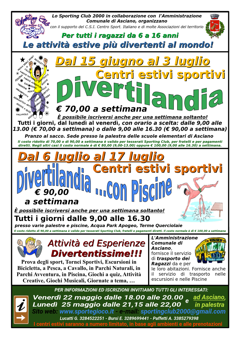 Volantino Attivita Estive 2026